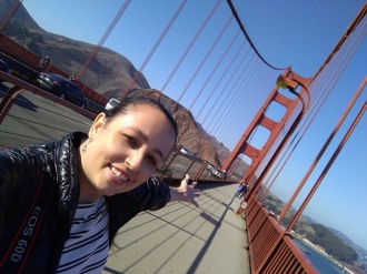Atravessando a ponte Golden Gate em San Francisco (Natália Cagnani)