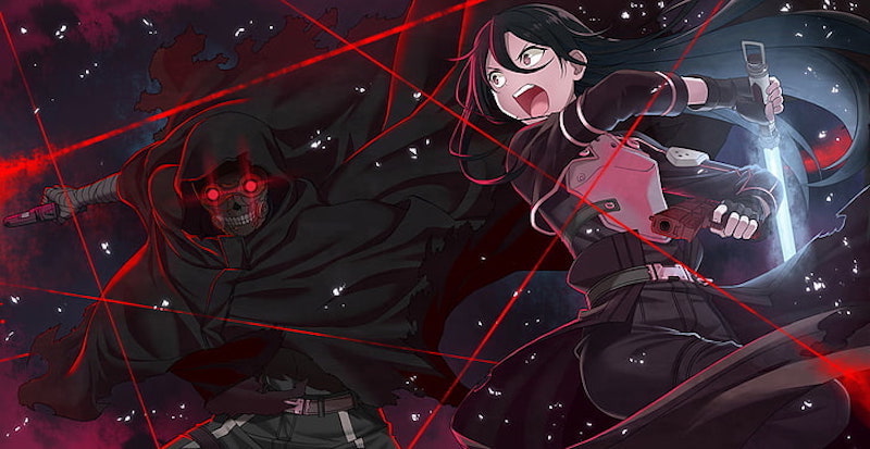 Asuna e Kirito Wallpaper Vermelho